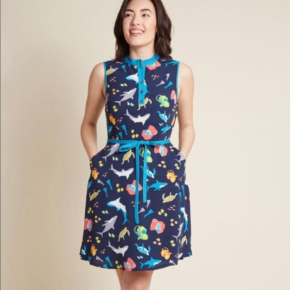 **RESERVED** Modcloth Field Questions A-Line Dress